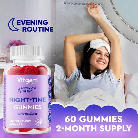 Night-time sleep gummies ingredients - L-Theanine magnesium glycinate