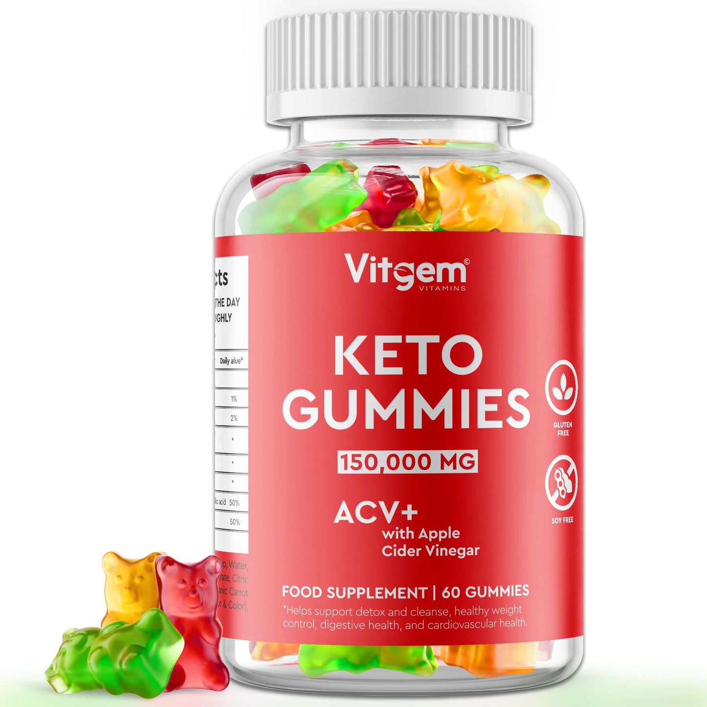 Vitgem Keto ACV Gummies bottle - apple cider vinegar gummies UK