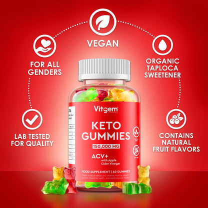 Apple cider vinegar gummies apple flavoured - sugar-free keto