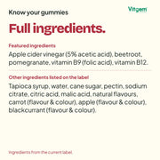 Keto ACV gummies full ingredients declaration