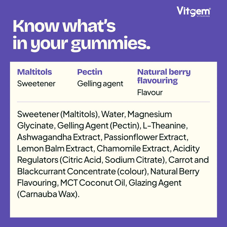 Night-Time Gummies full ingredients declaration