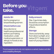 Night-Time Gummies warnings, directions and storage information