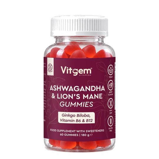 Ashwagandha Gummies — Lion’s Mane & Ginkgo