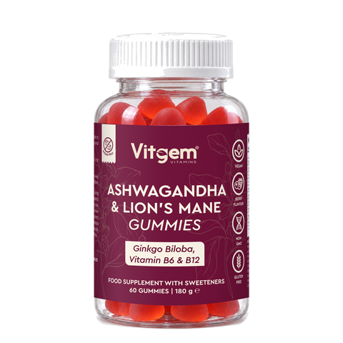 Ashwagandha Gummies — Lion’s Mane & Ginkgo